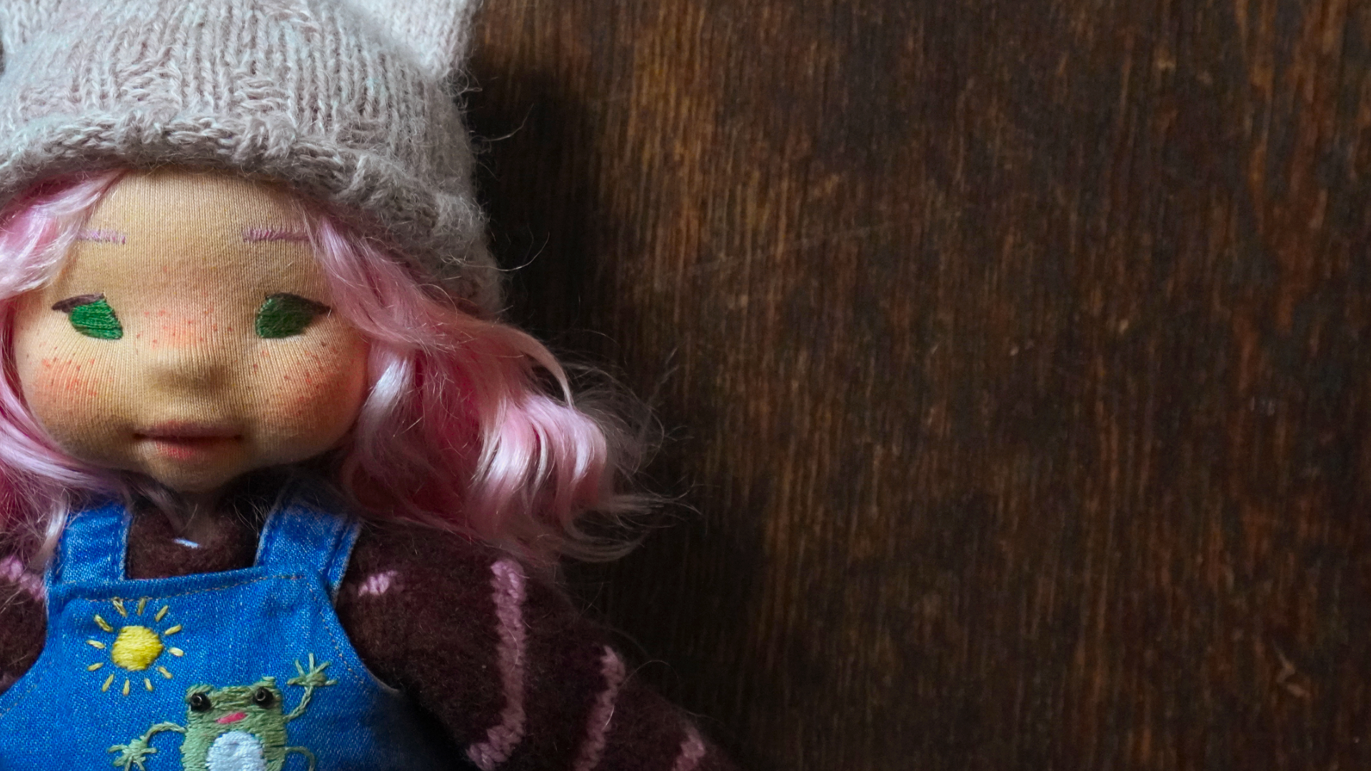 Waldorf-inspired natural fibre art doll by little Felauri